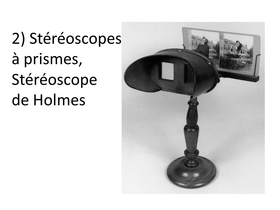 2) Stéréoscopes à prismes, Stéréoscope de Holmes Prismes Holmes