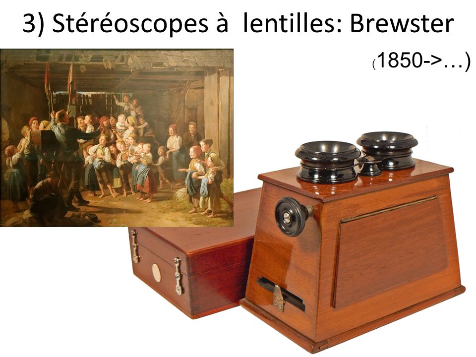3) Stéréoscopes à lentilles: Brewster