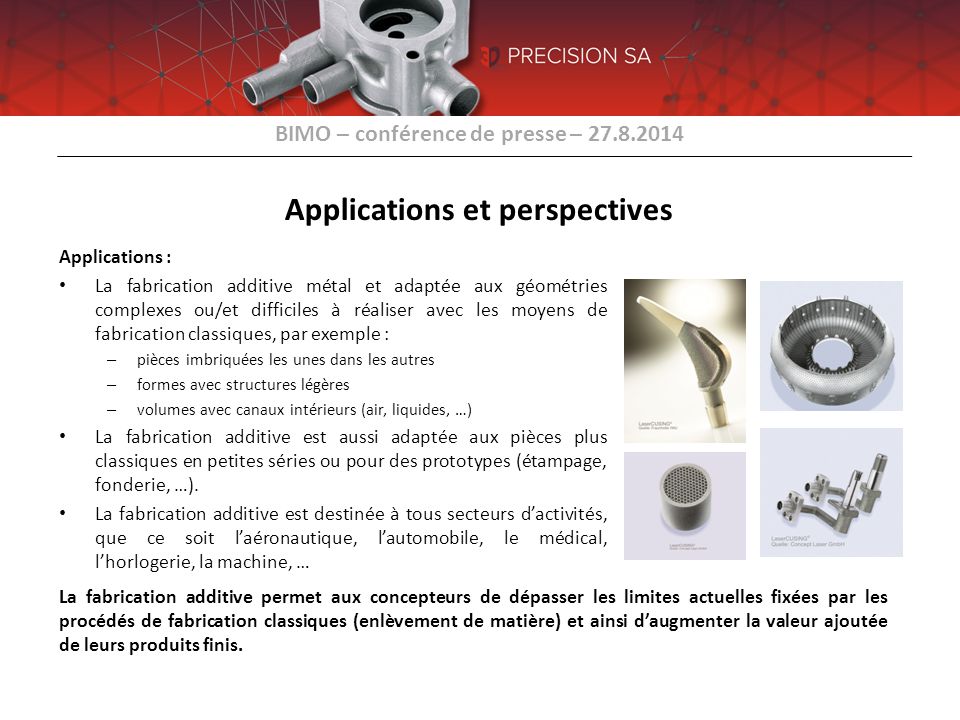 Applications et perspectives