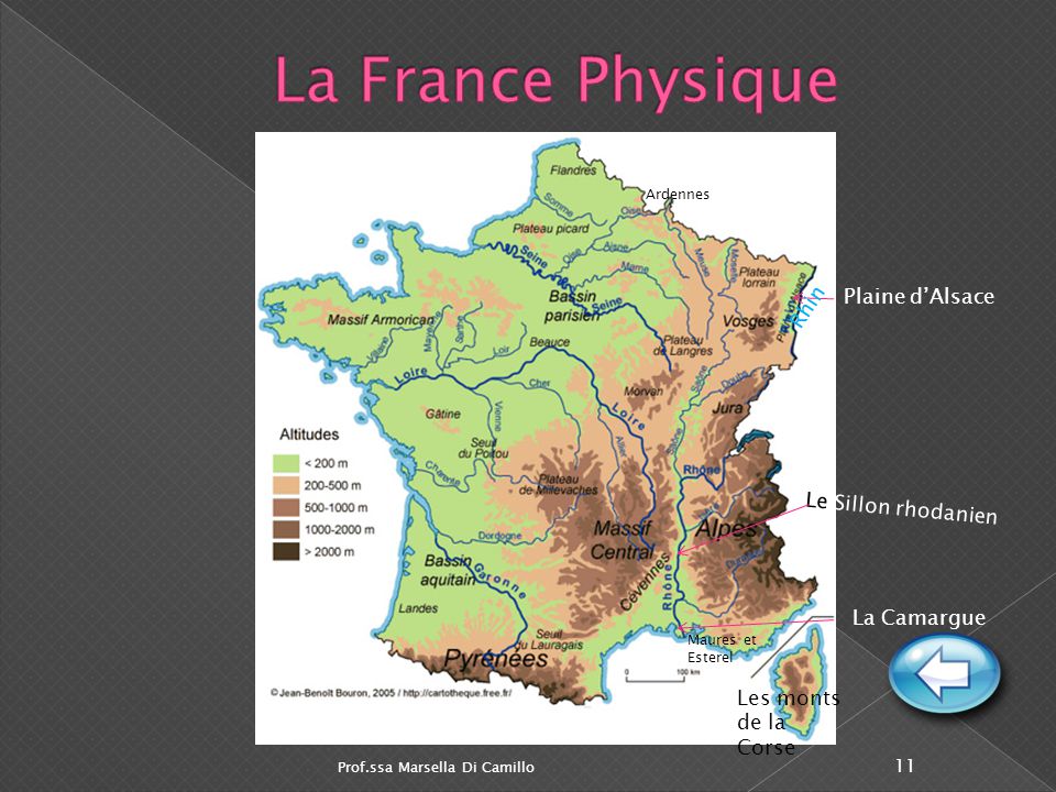 La France Physique Rhin Plaine d’Alsace Le Sillon rhodanien