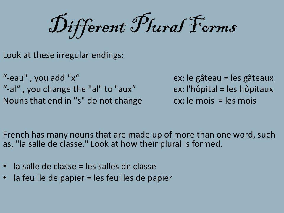 Different Plural Forms