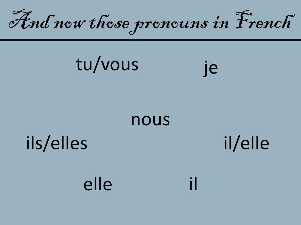 And now those pronouns in French