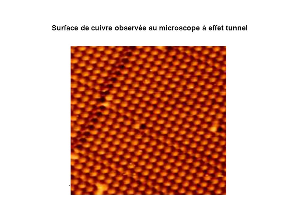 Les atomes de cuivre de treillis, couleur de l'analyse micrograph