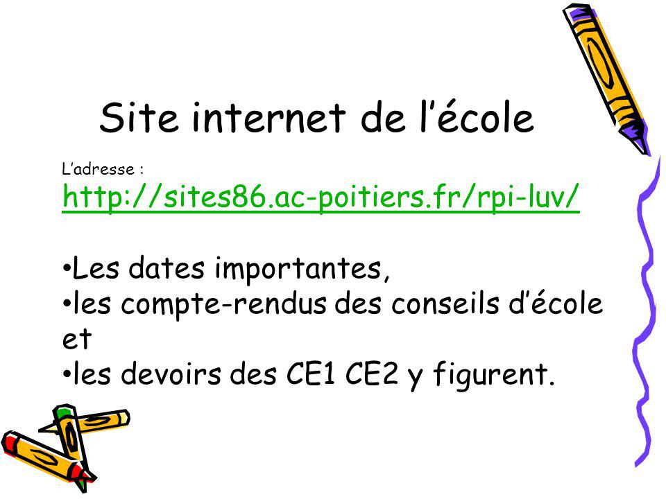 Site internet de l’école