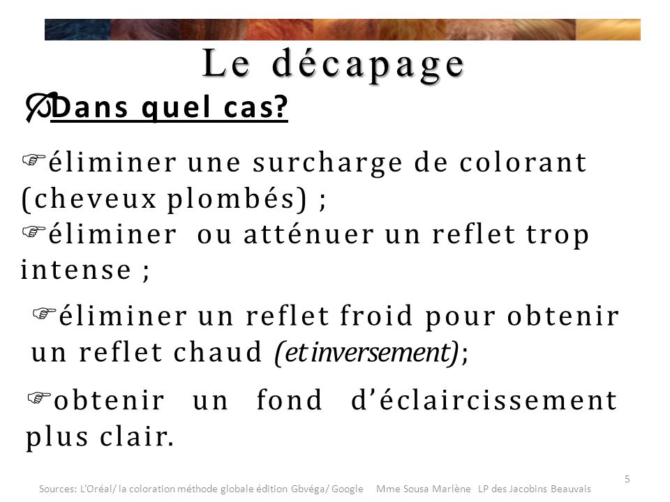 Le Decapage Sources L Oreal La Coloration Methode Globale Edition Gbvega Google Mme Sousa Marlene Lp Des Jacobins Beauvais Ppt Video Online Telecharger