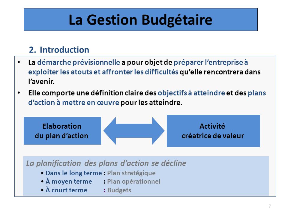 élaboration Budgétaire Définition