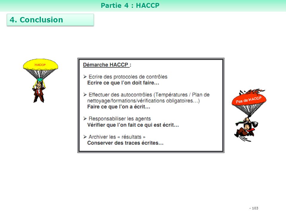 Partie 4 : HACCP 4. Conclusion
