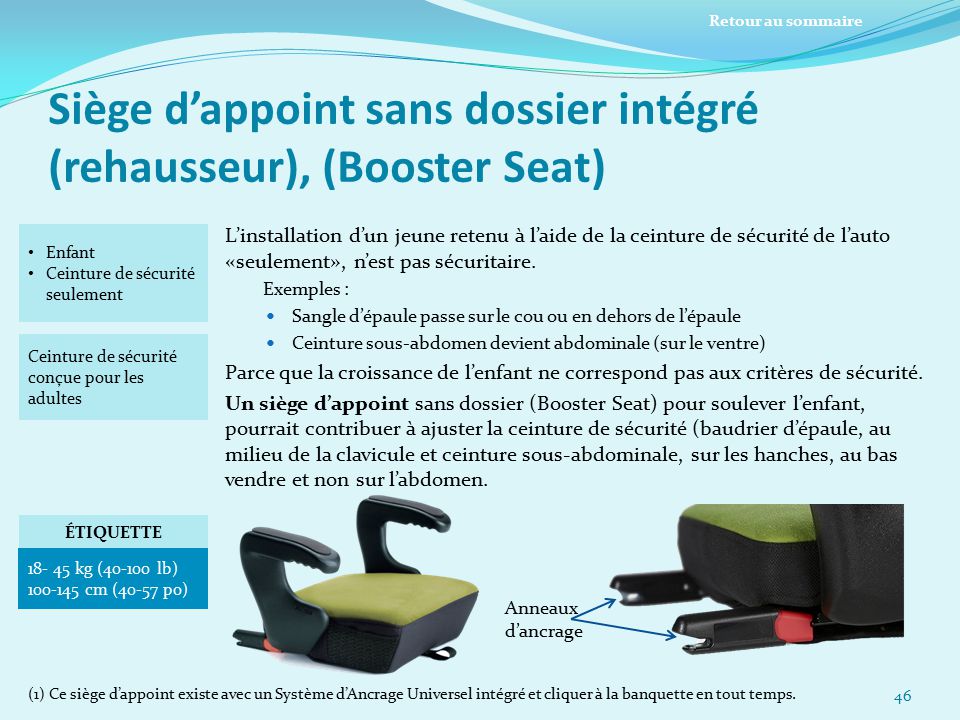 rehausseur sans dossier isofix