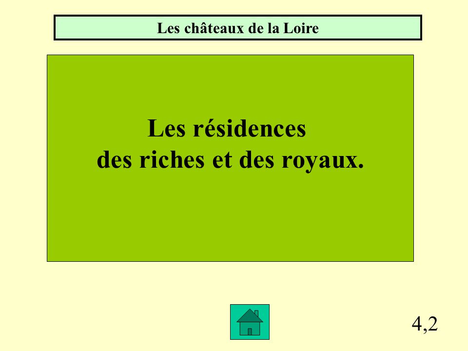 Les châteaux de la Loire des riches et des royaux.