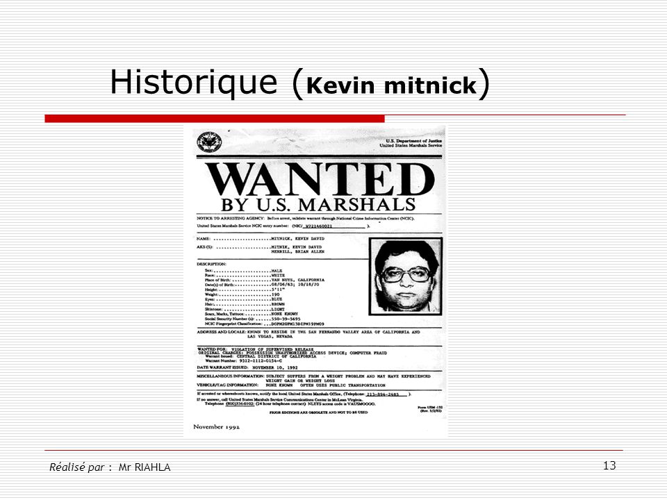 Historique (Kevin mitnick)