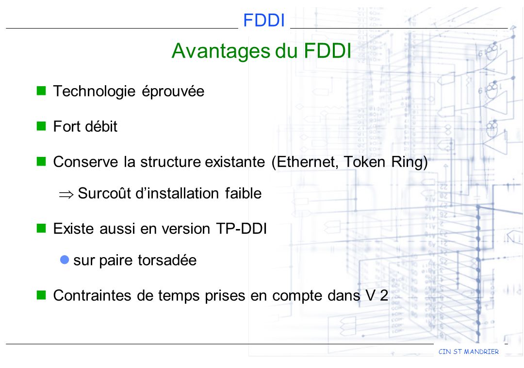 https://slideplayer.fr/slide/3152101/11/images/8/Avantages+du+FDDI+Technologie+%C3%A9prouv%C3%A9e+Fort+d%C3%A9bit.jpg