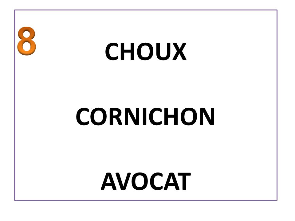 CHOUX CORNICHON AVOCAT 8