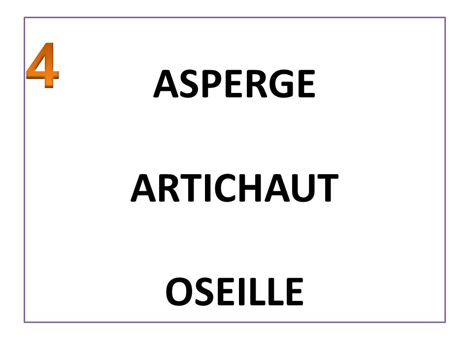 ASPERGE ARTICHAUT OSEILLE 4