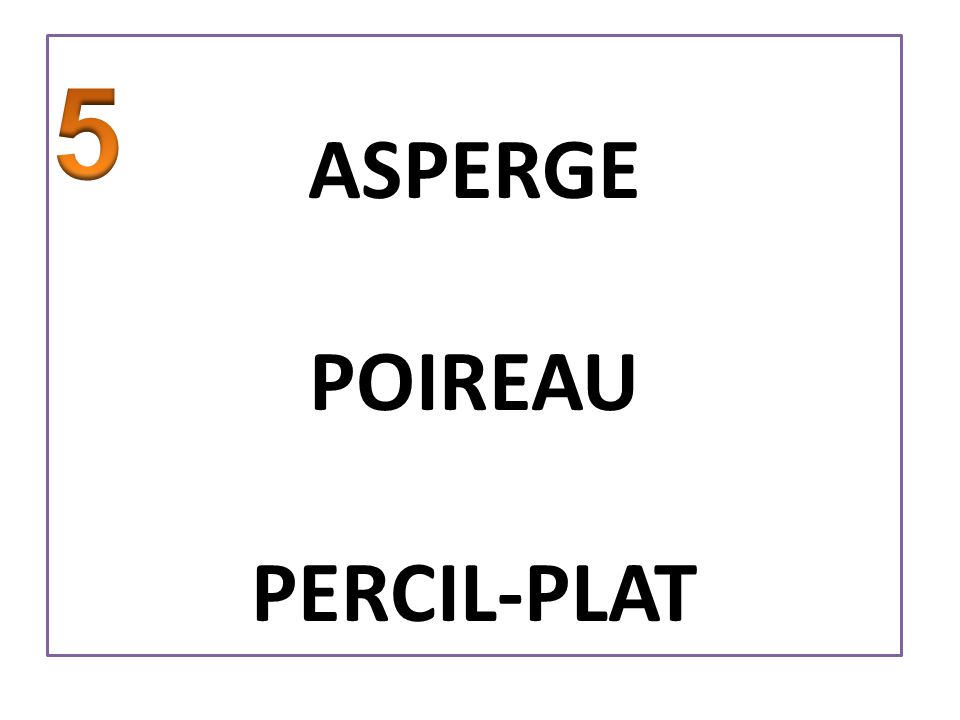 ASPERGE POIREAU PERCIL-PLAT 5