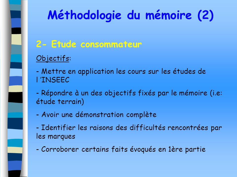 Méthodologie du mémoire (2)
