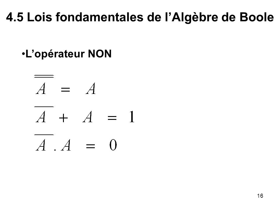 Chapitre 3 Algèbre De Boole Ppt Video Online Télécharger - 