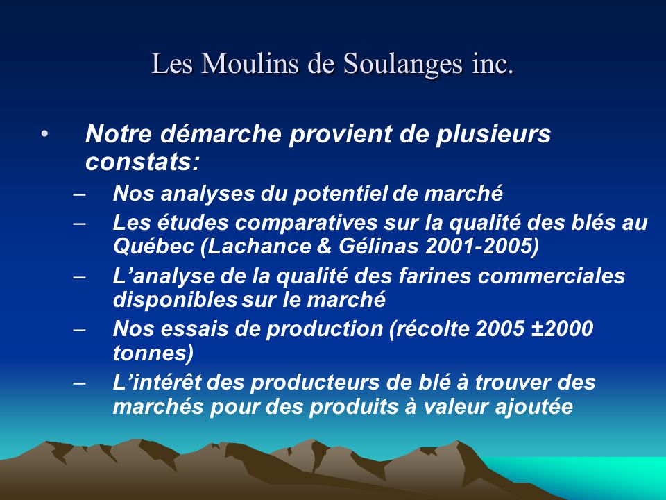Son de blé, Les Moulins de Soulanges Inc.