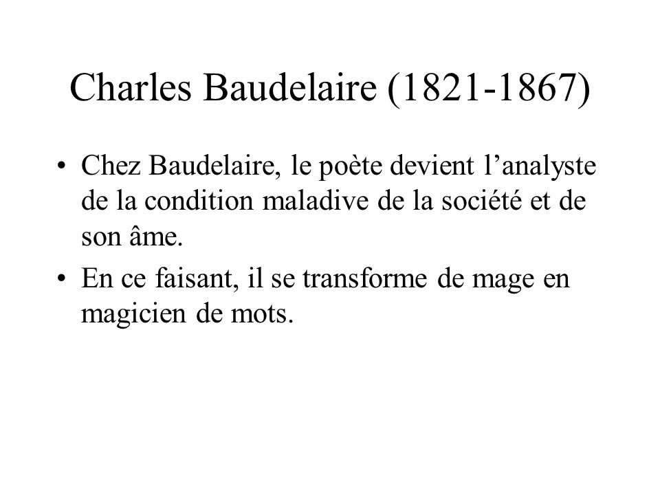 Poésie Charles Baudelaire Le Voyage