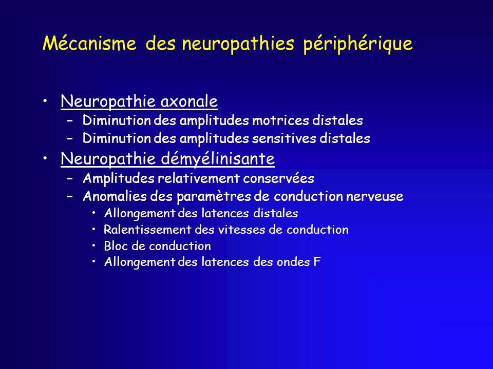 Mécanisme des neuropathies périphérique