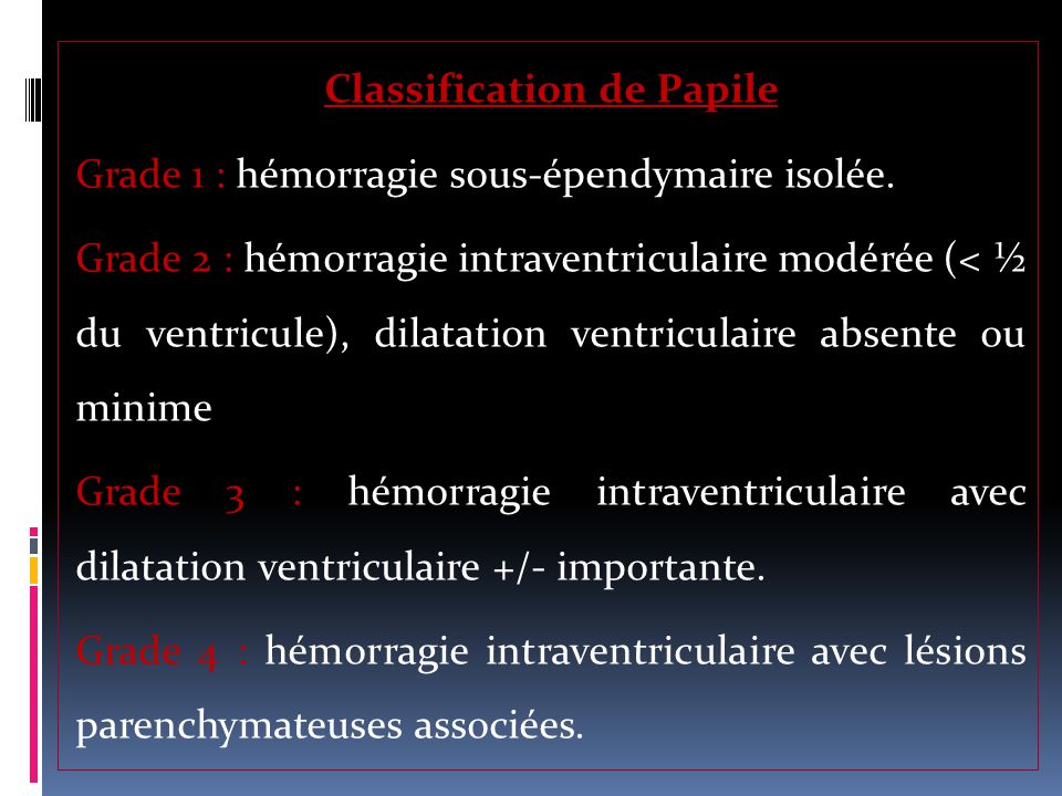 Classification de Papile