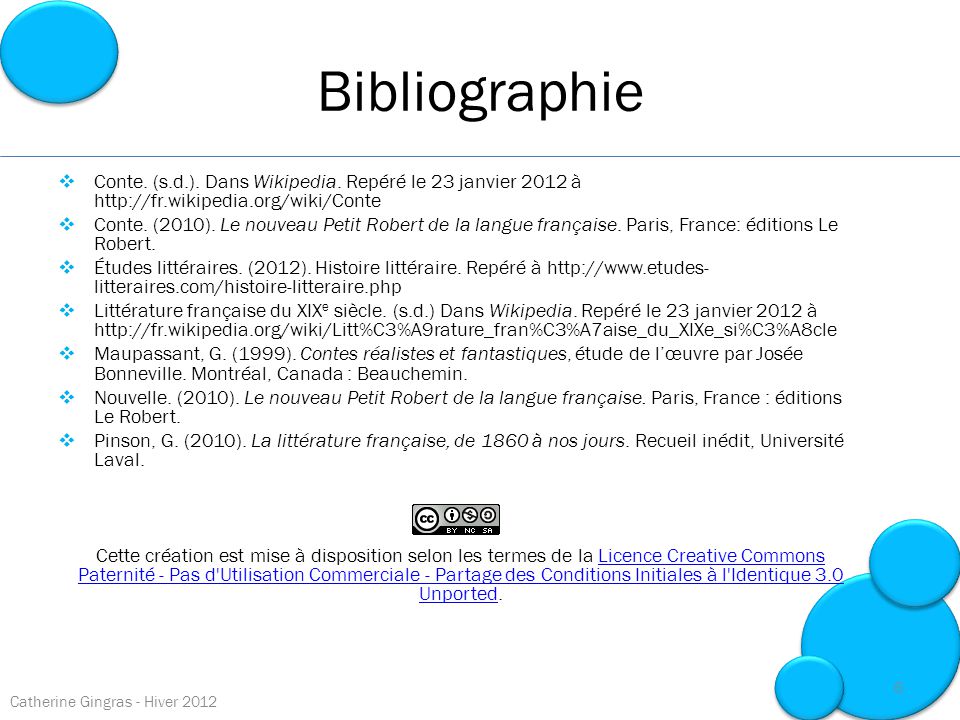 Bibliographie Conte. (s.d.). Dans Wikipedia. Repéré le 23 janvier 2012 à