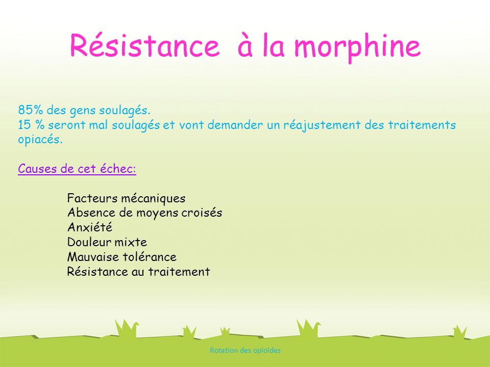 Résistance à la morphine
