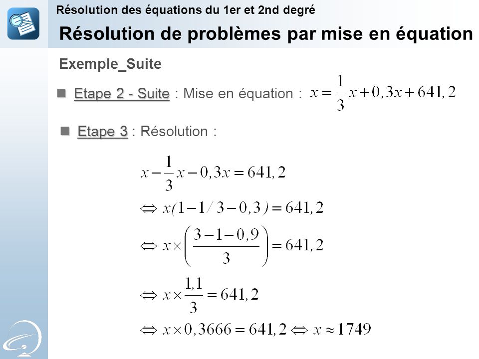 Equation produit - Homeomath