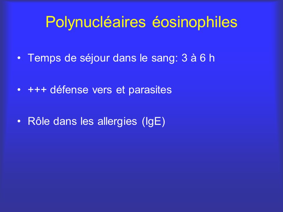 Polynucléaires éosinophiles