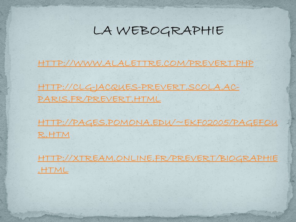La webographie