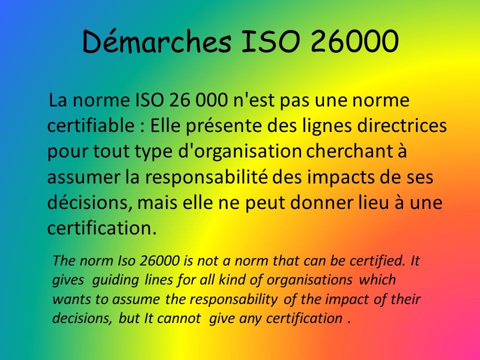 Démarches ISO 26000