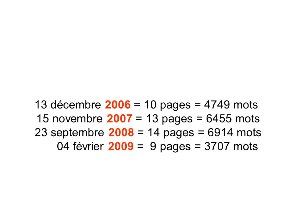 23 septembre 2008 = 14 pages = 6914 mots
