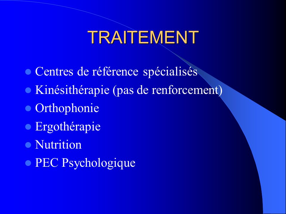 TRAITEMENT Centres de référence spécialisés
