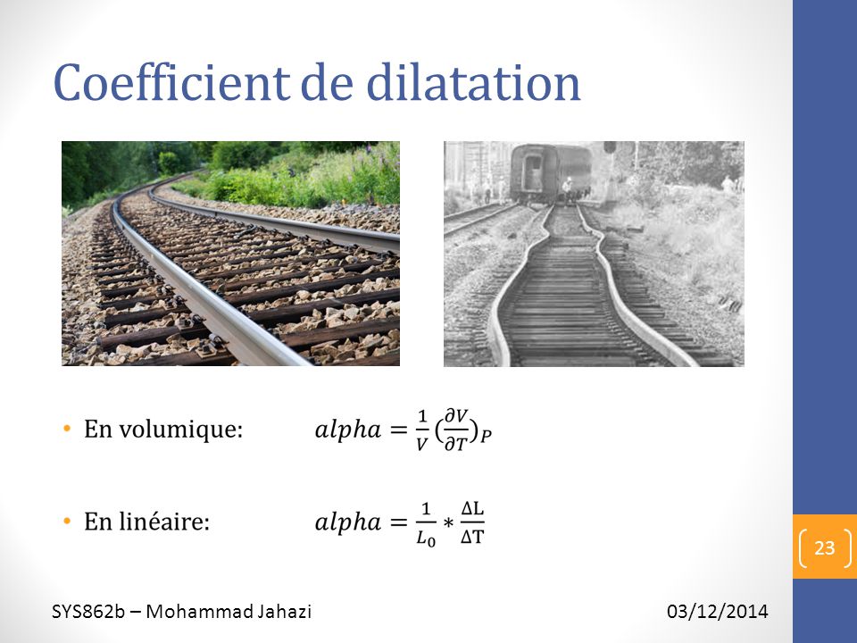 Coefficient de dilatation