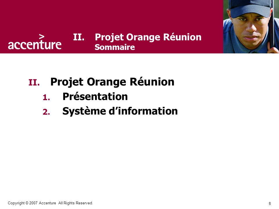 Projet Orange Réunion Sommaire
