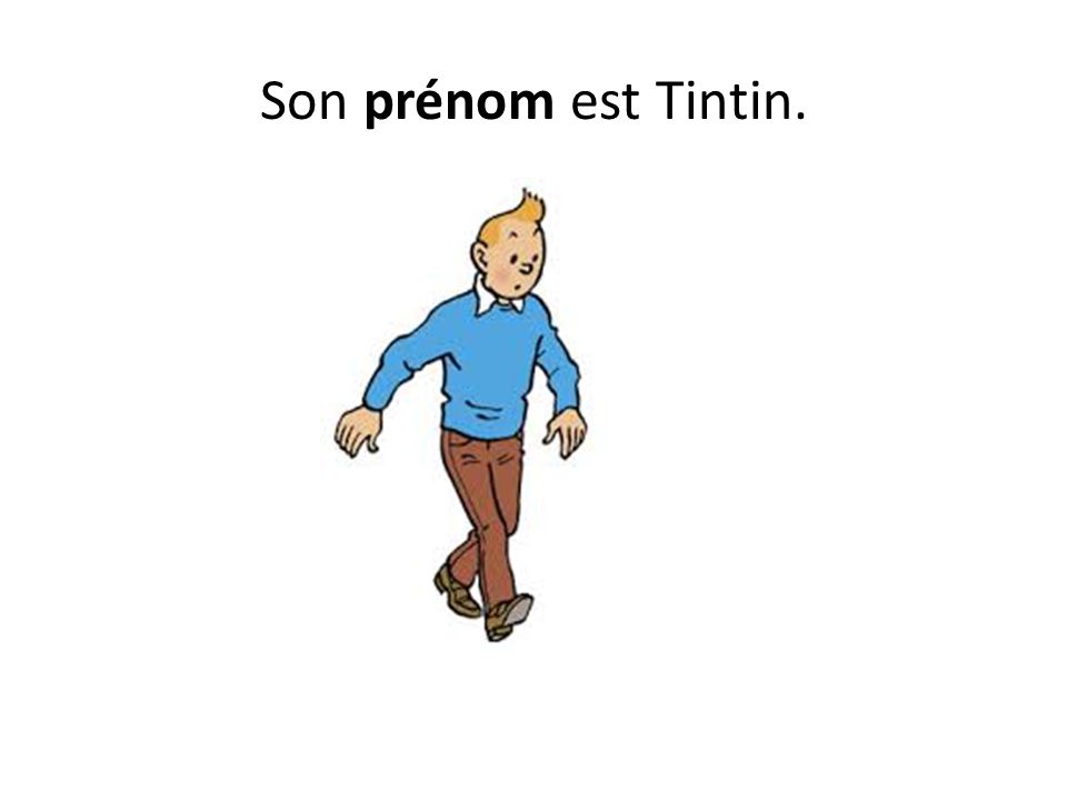 Son prénom est Tintin.