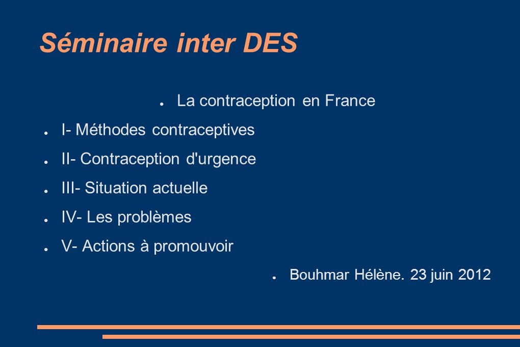 La contraception en France