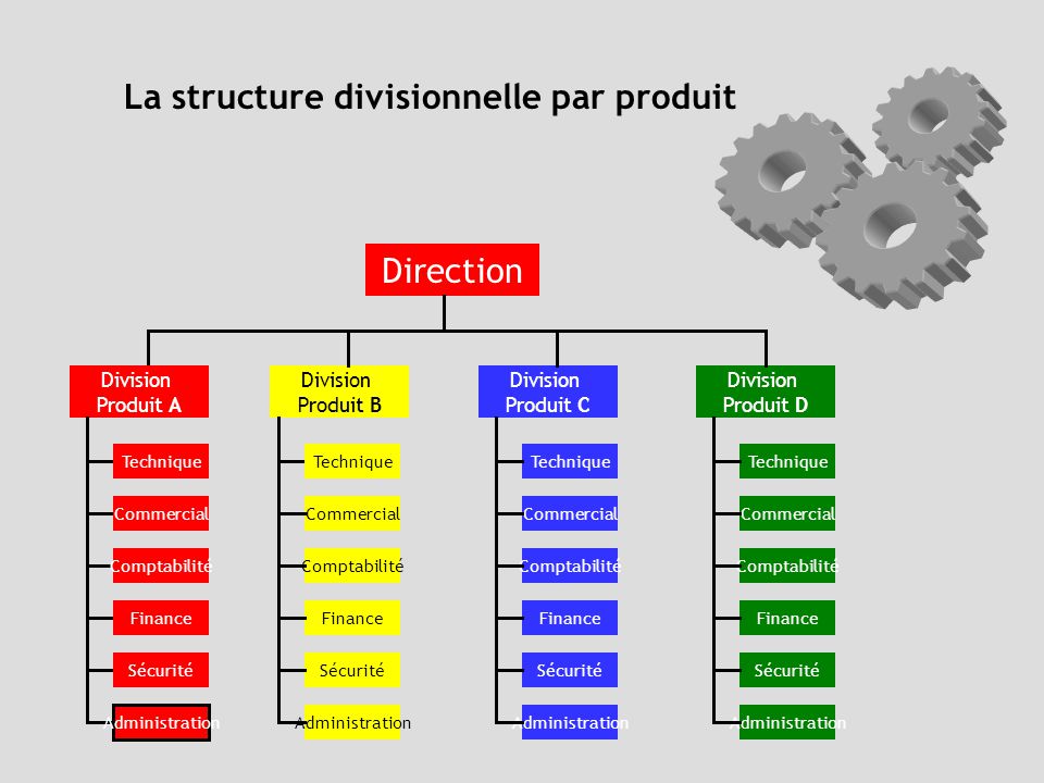 La structure divisionnelle par produit