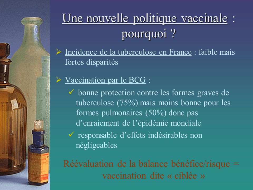 Une nouvelle politique vaccinale : pourquoi