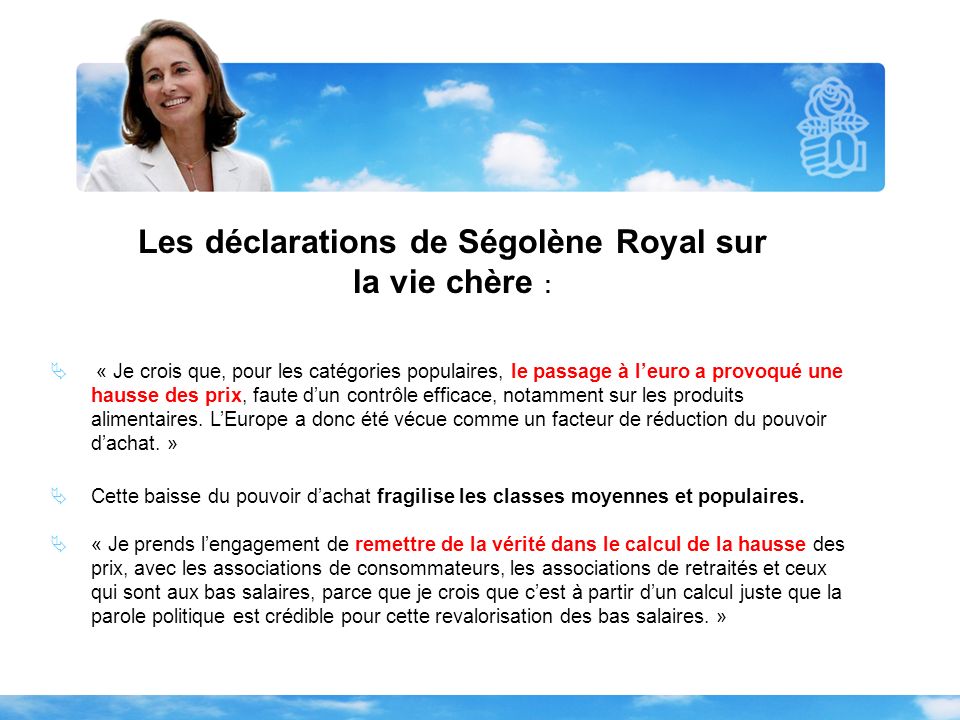 Les déclarations de Ségolène Royal sur