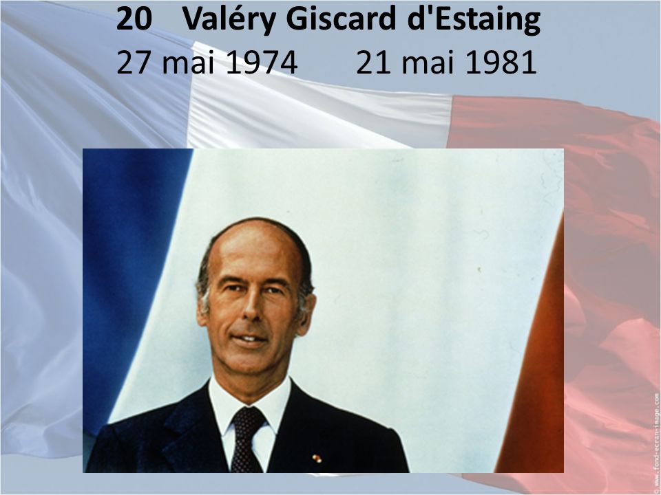 20 Valéry Giscard d Estaing 27 mai mai 1981