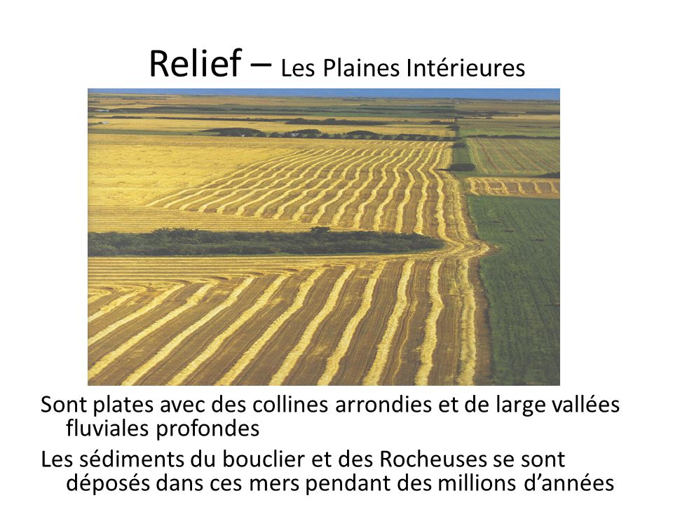 Relief – Les Plaines Intérieures