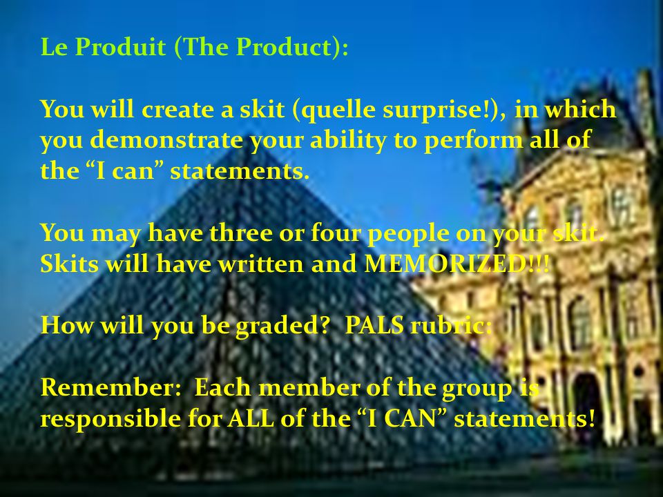 Le Produit (The Product):