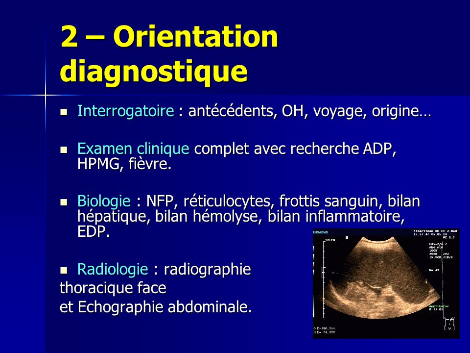 2 – Orientation diagnostique
