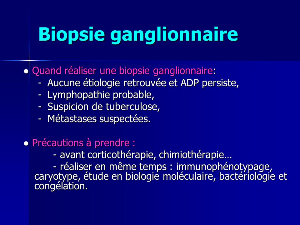 Biopsie ganglionnaire