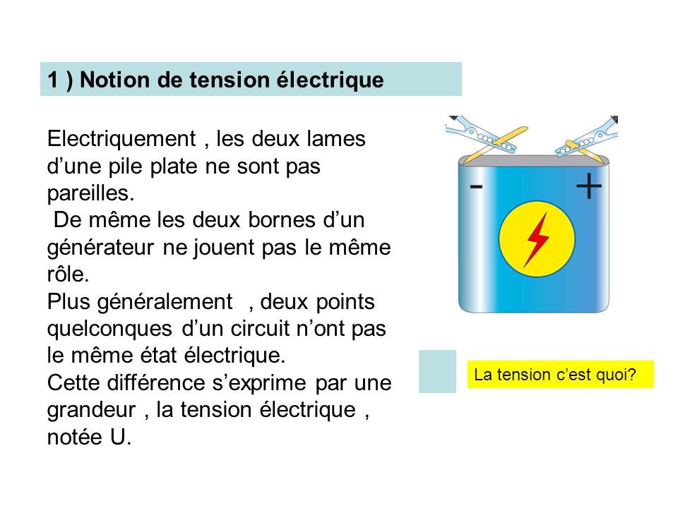 Tension électrique (U) 