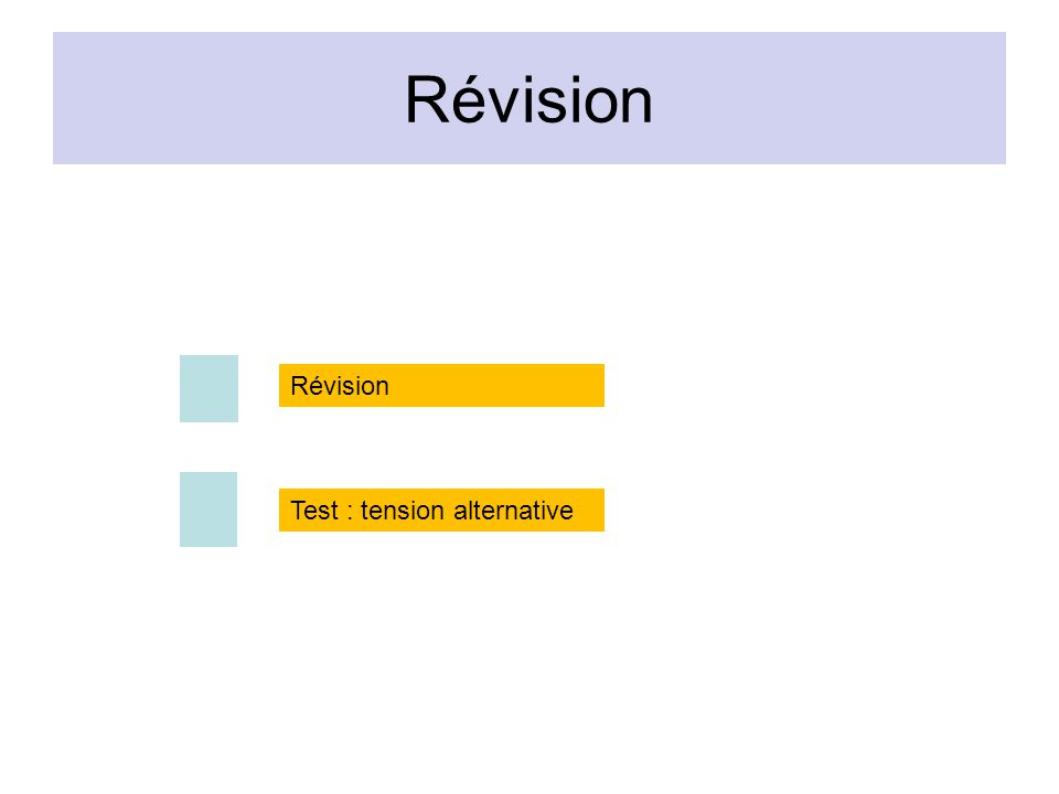 Révision Révision Test : tension alternative