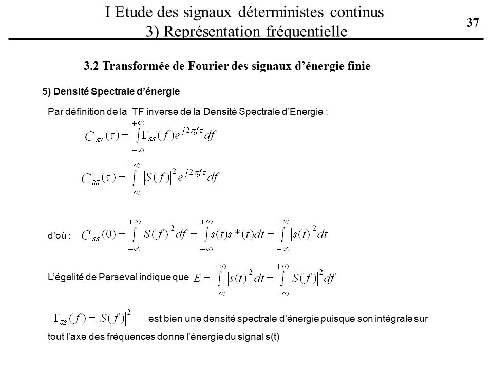 Transformation De Fourier