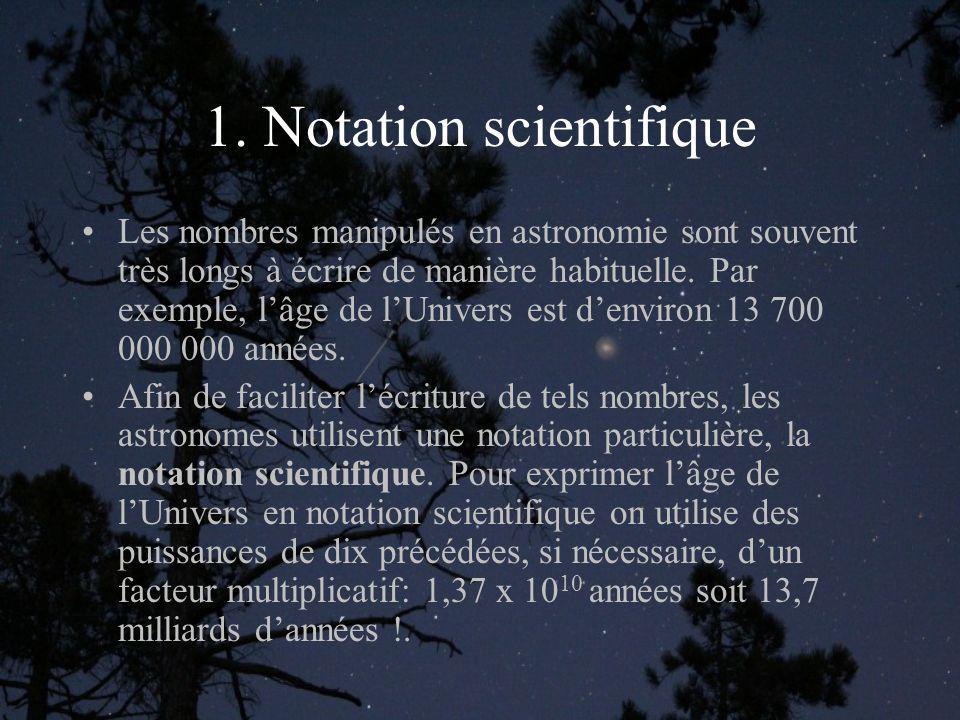 1. Notation scientifique