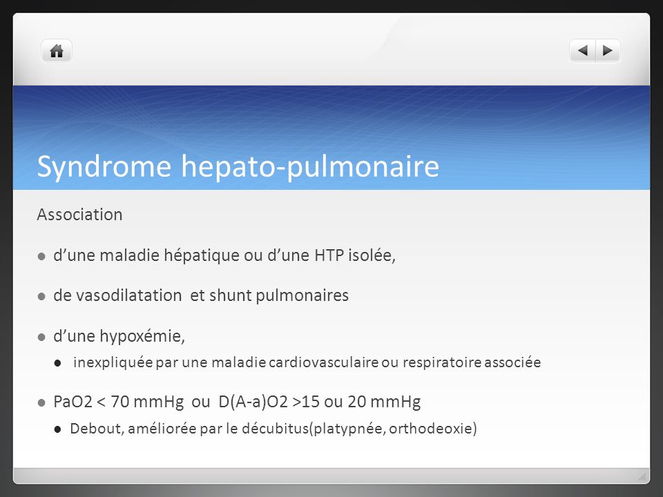 Syndrome hepato-pulmonaire