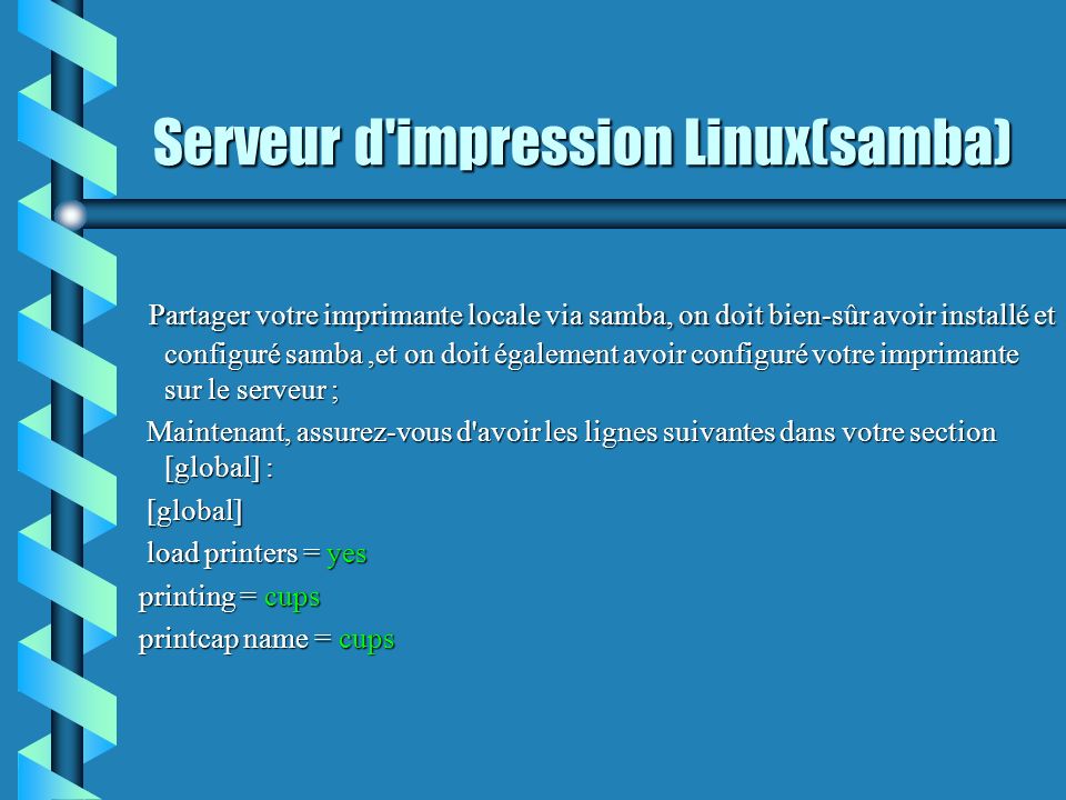 Serveur d impression Linux(samba)